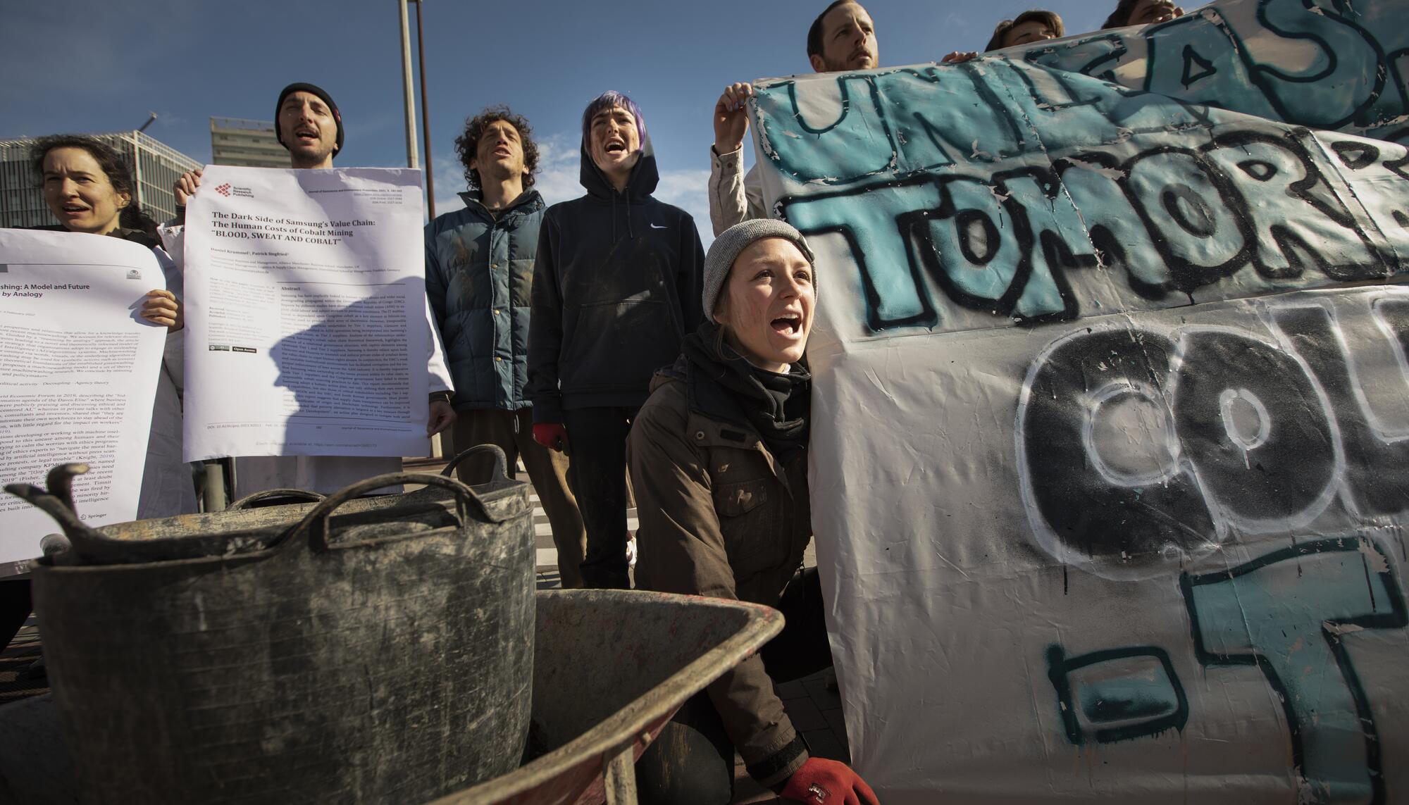 Acción del Mobile Social Congress (Setem Catalnuya)